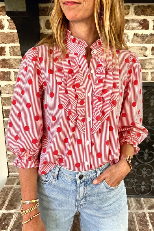 Sweetheart Stripe Blouse