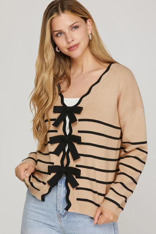 The Eloise Bow Cardigan