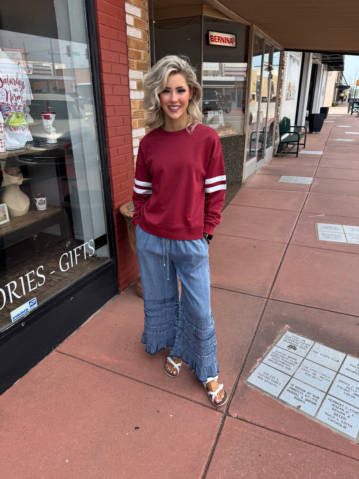Varsity Striped Sweatshirt