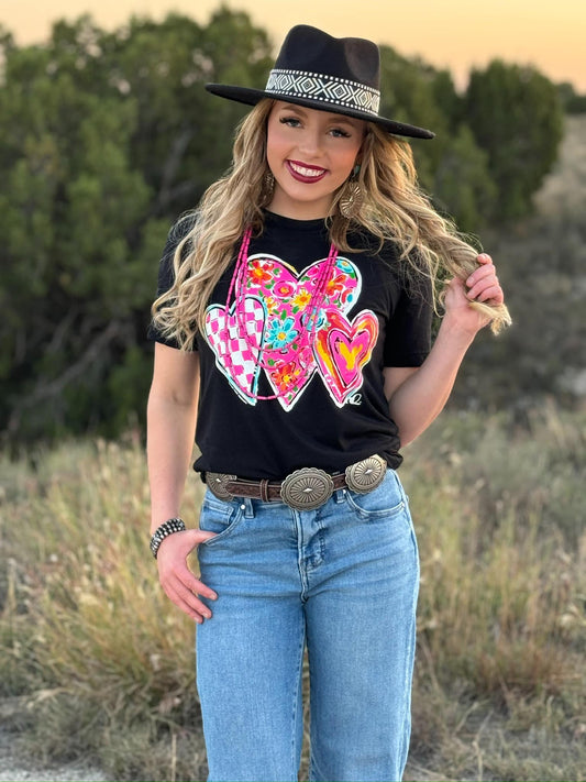 Callie Ann Trio Heart Tee