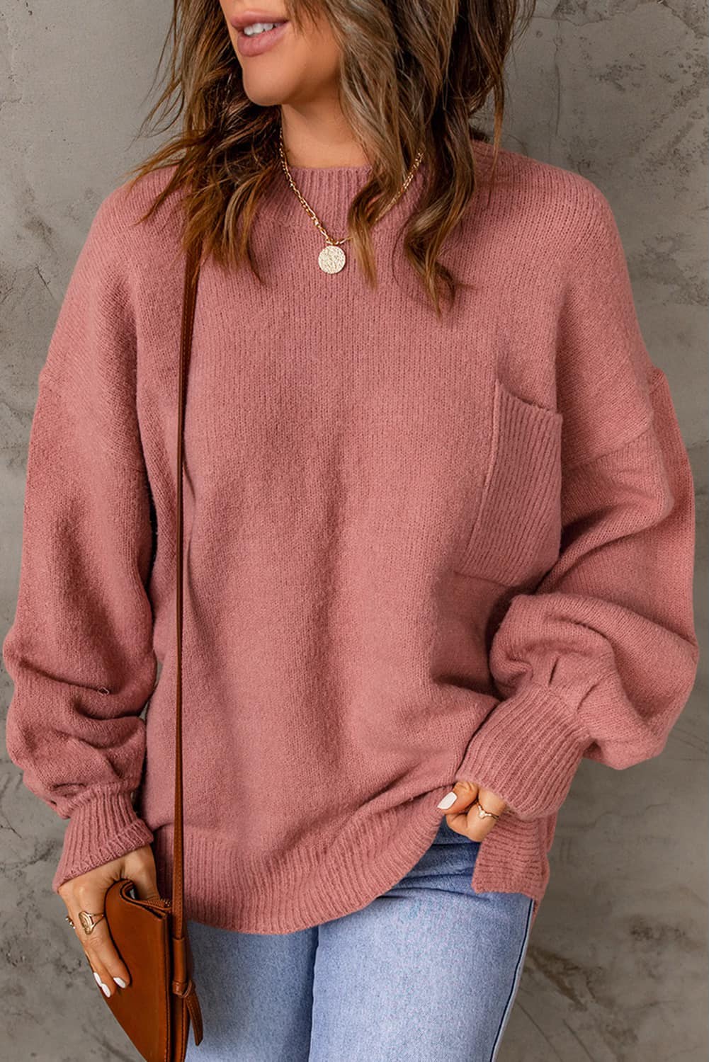 Pink Pocket Sweater