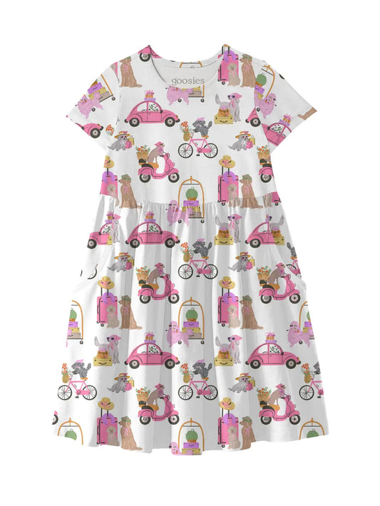 SS Pocket Dress- Puppy Chic (Posh Travel Dogs)