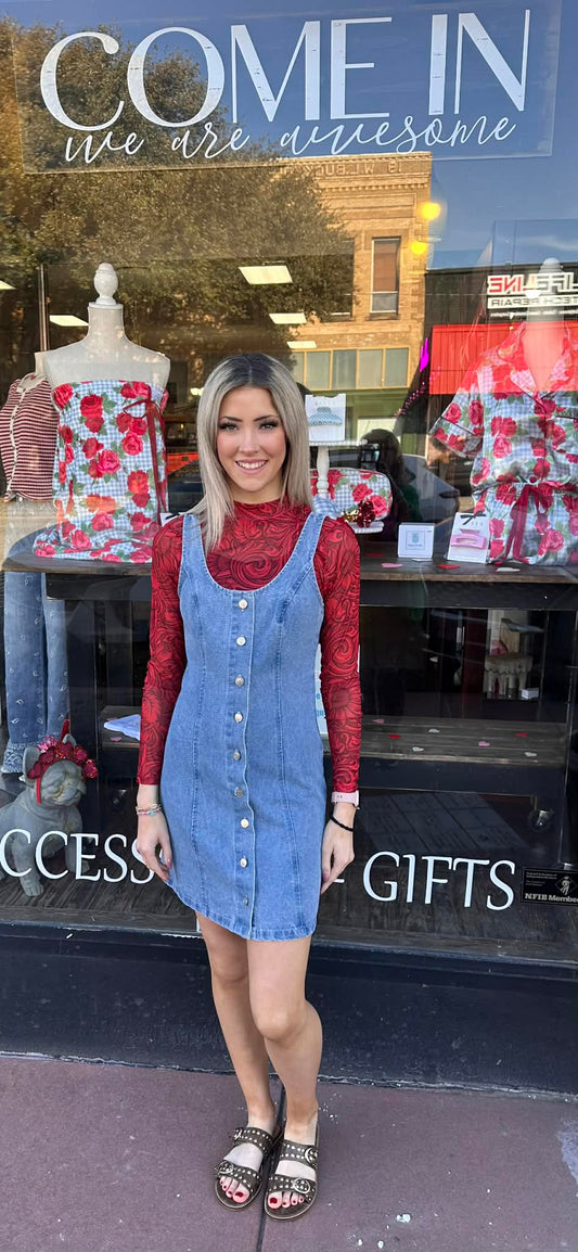 Denim Darling Button Front Dress