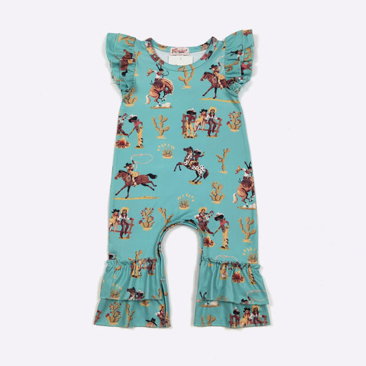 Roping & Ruffles Baby Romper