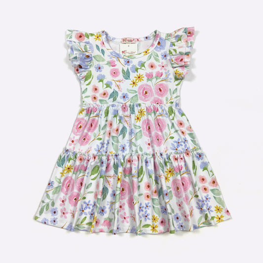 Pastel Poppy Girls Dress
