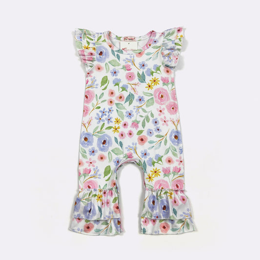 Pastel Poppy Baby Romper