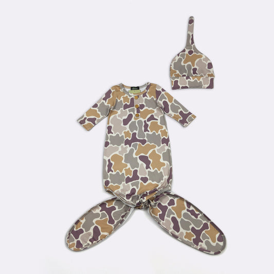Desert Camo Baby Knotted Gown