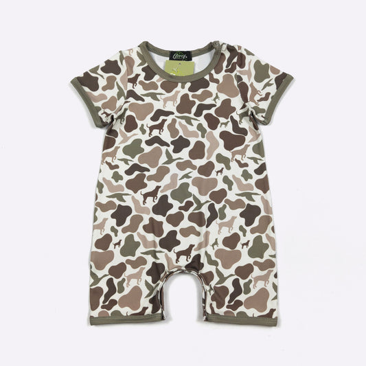 Camo Hound Boy Romper