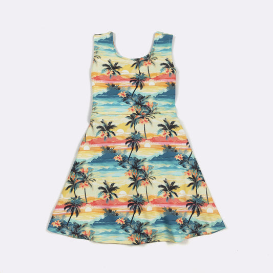Sunset Oasis Athletic Girls Dress