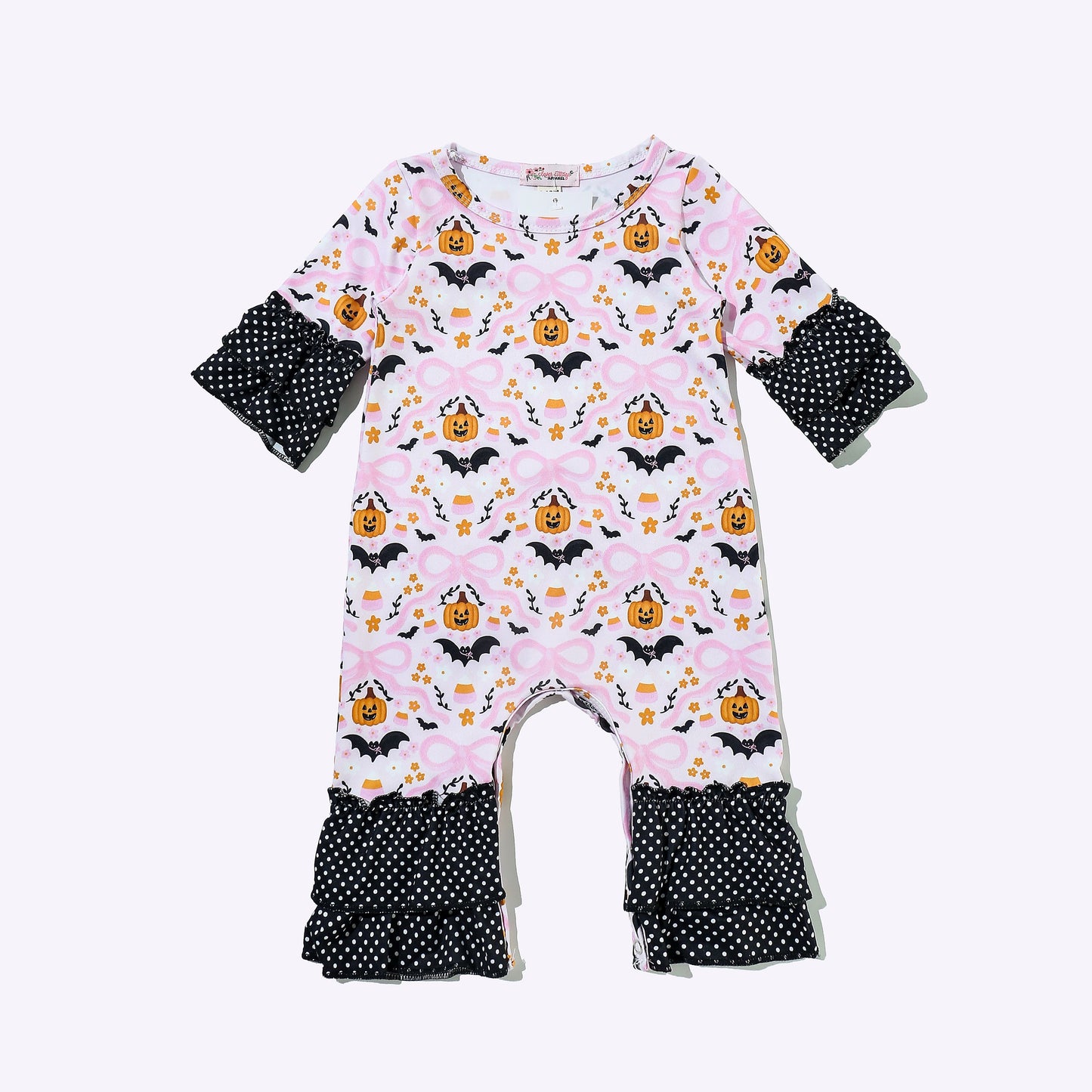 Bats & Bows Baby Romper