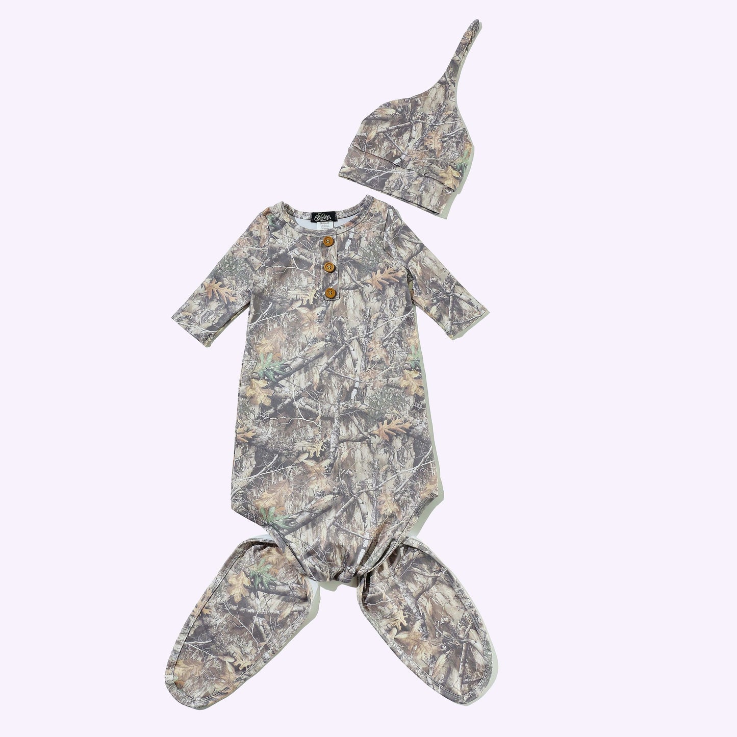 Washed Woody Camo Knotted Gown