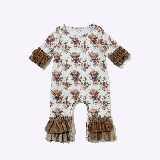 Autumn Highland Baby Romper