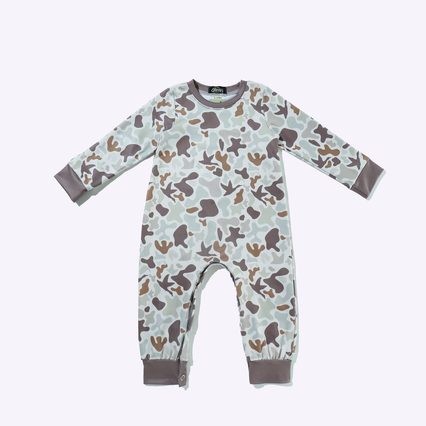 LS Muted Camo Boy Romper