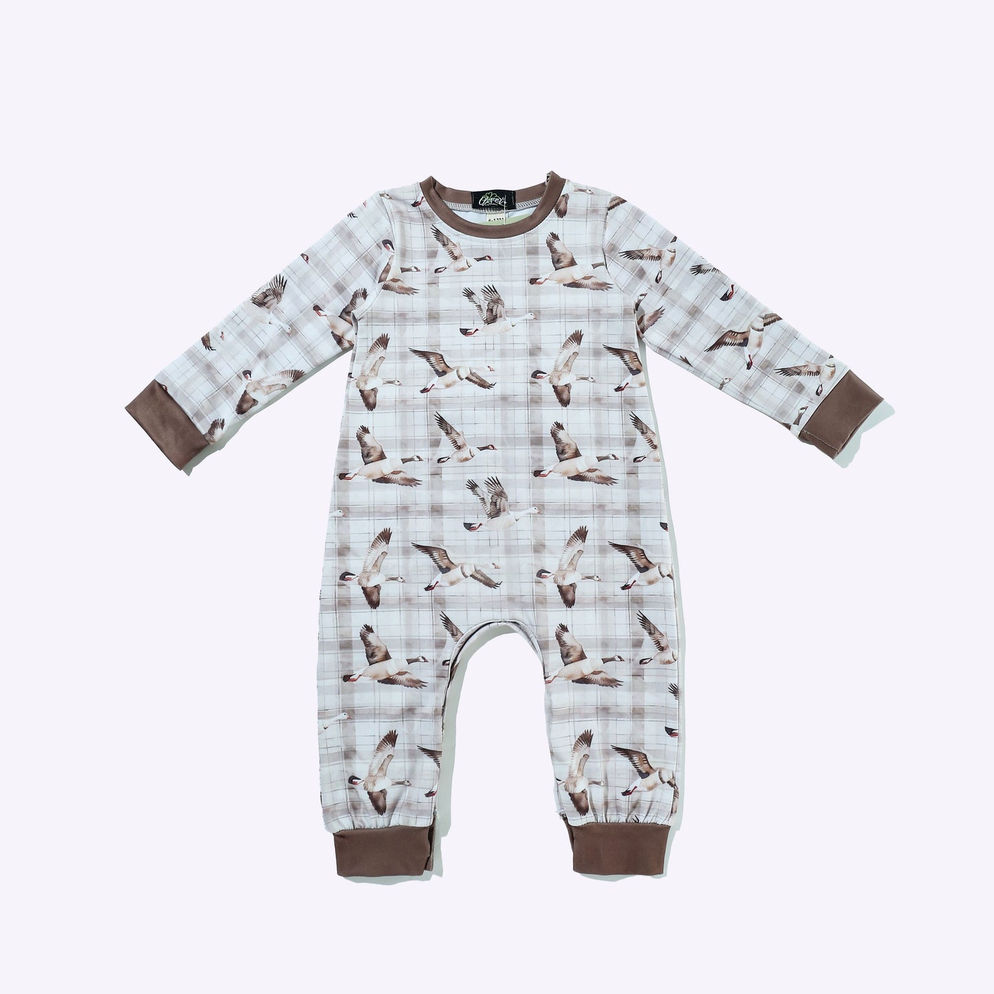 Plaid Mallard Boy Romper