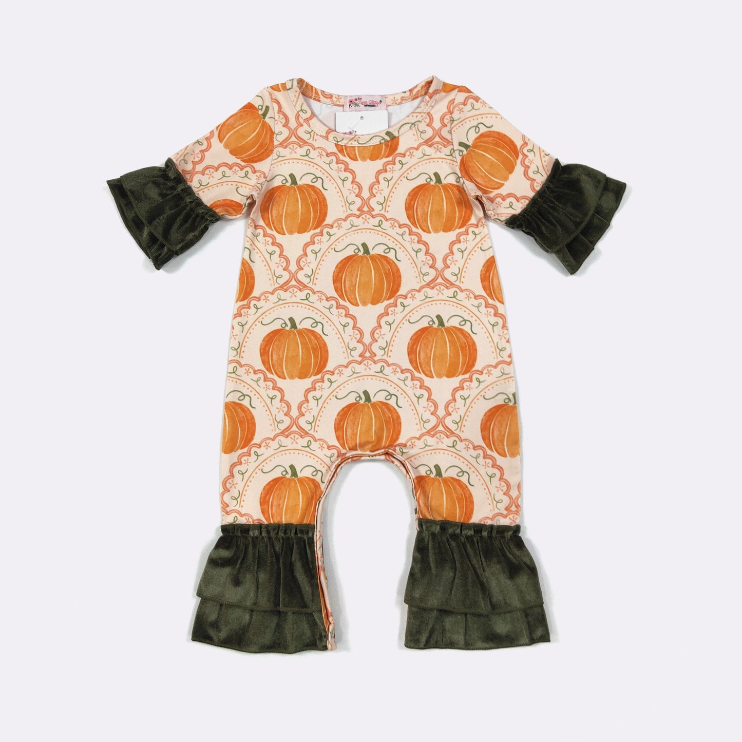 Pumpkin Doilies Baby Romper