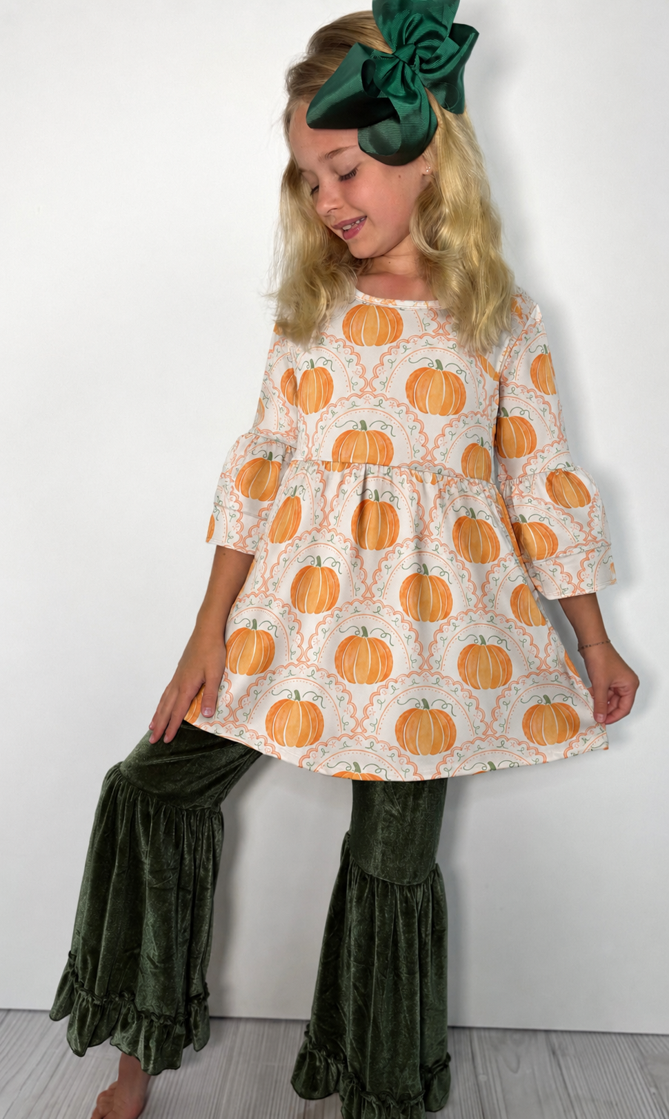 Pumpkin Doilies Girls Set