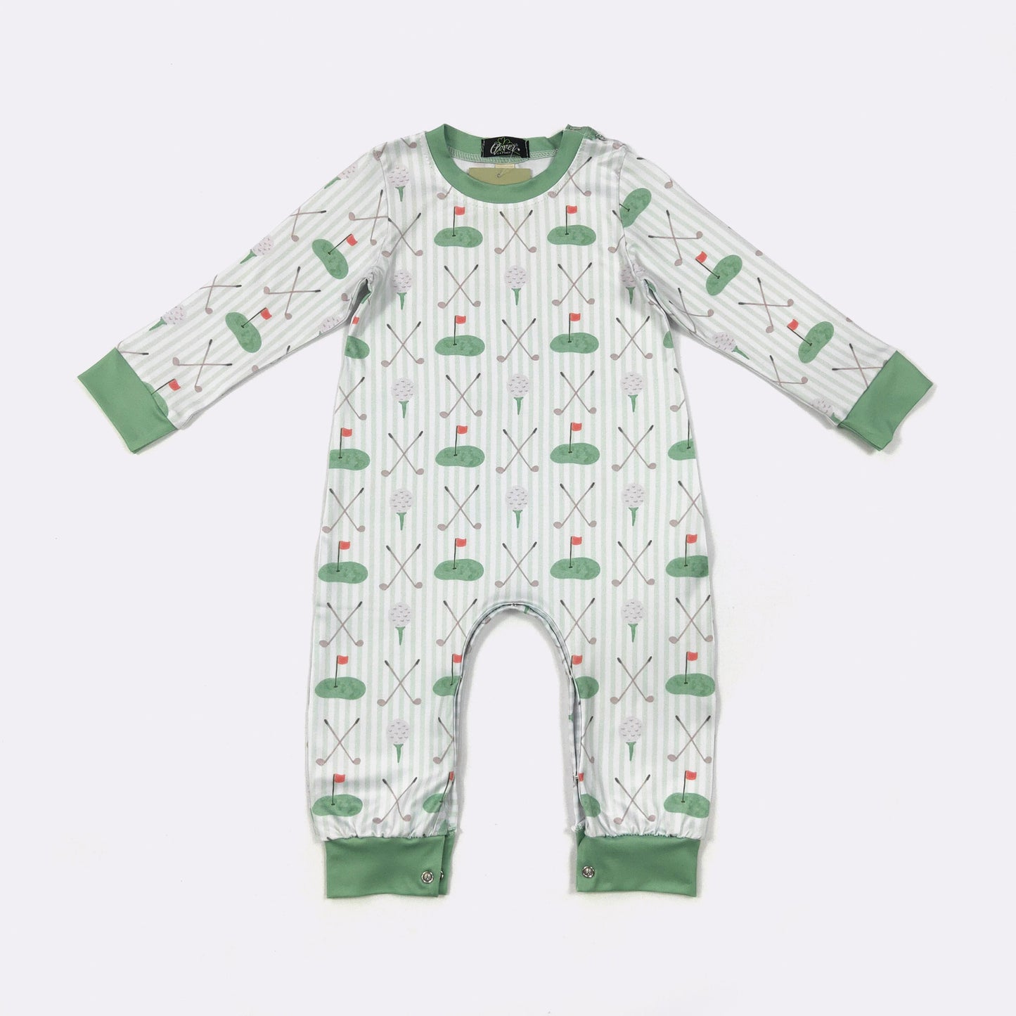 Pinstripe Golf Boy Romper
