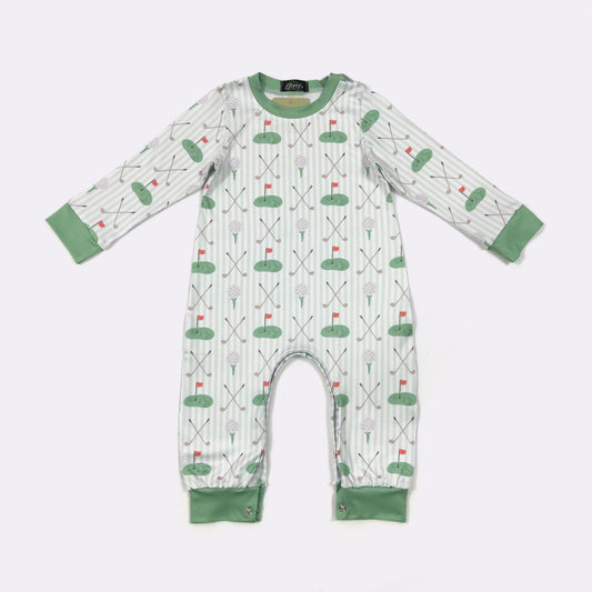 Pinstripe Golf Boy Romper