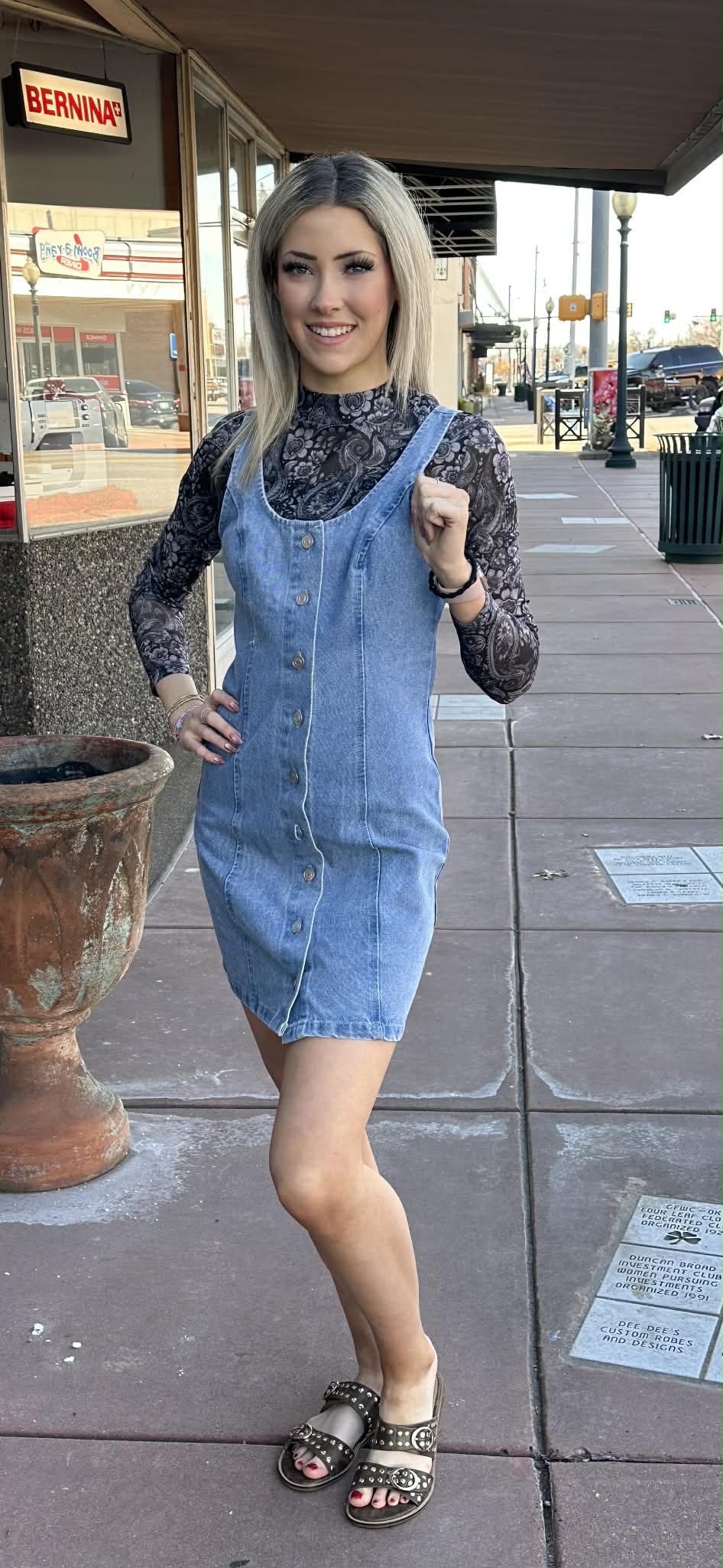 Denim Darling Button Front Dress