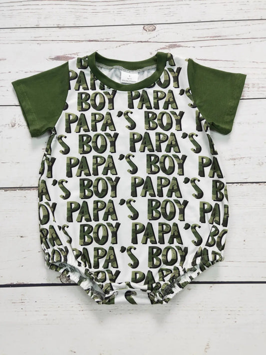 Papa's Boy Camouflage Baby Bubble