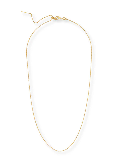 Charm Bar Necklace Box Chain Gold