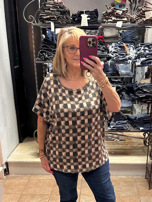 Dusty Check Top