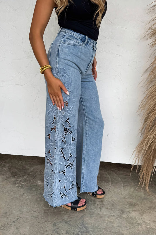 Floral Charm Jeans