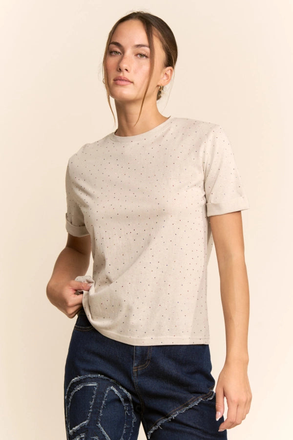 Taupe & Twinkle Top