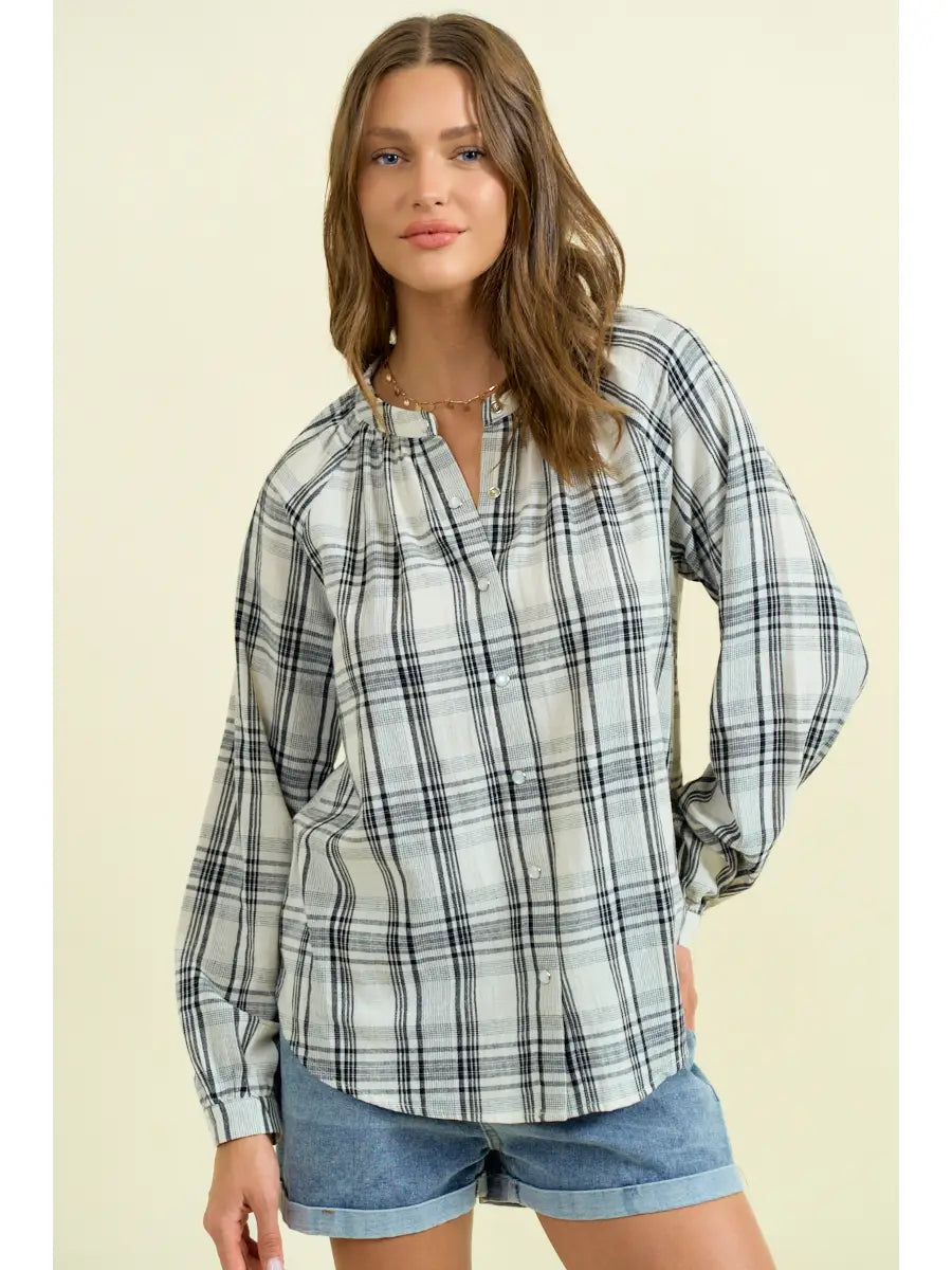 Plaid & Proper Blouse