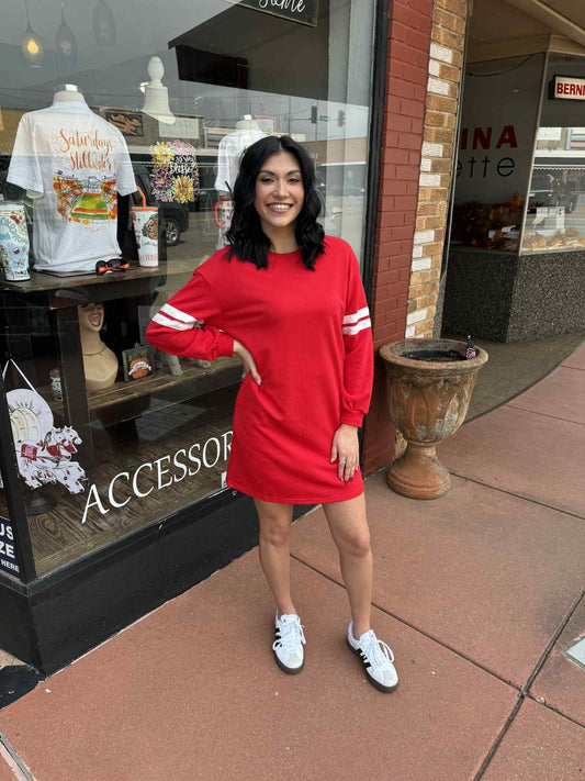 Varsity Sweatshirt Dress