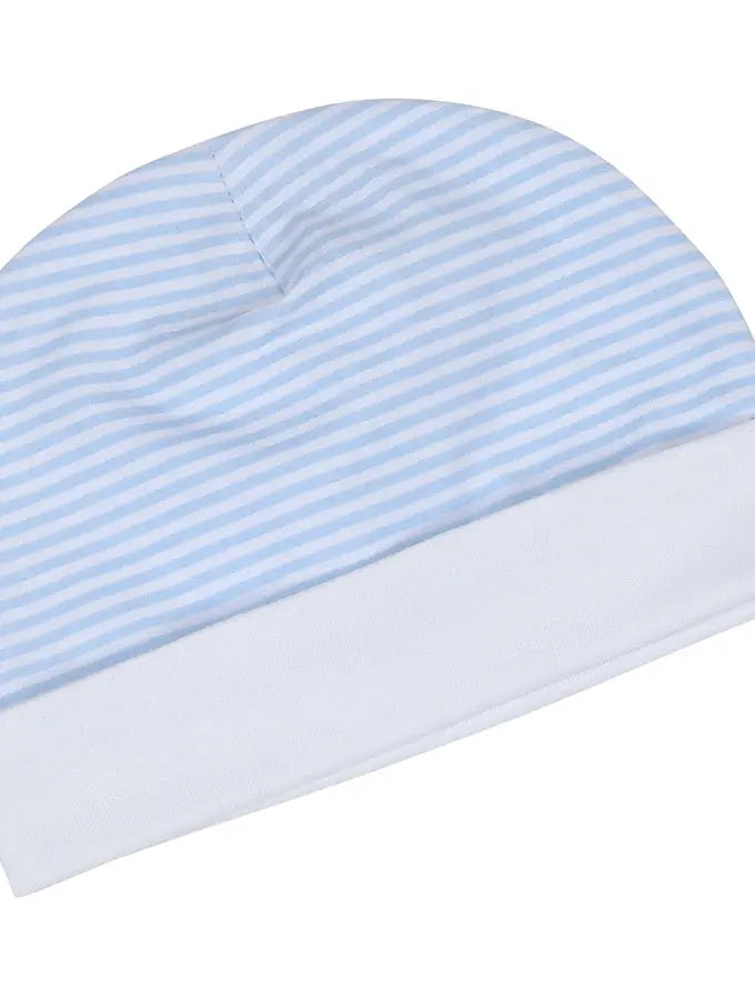 Blue Wonderfully Made Bamboo Sack Gown & Cap 0/3 month