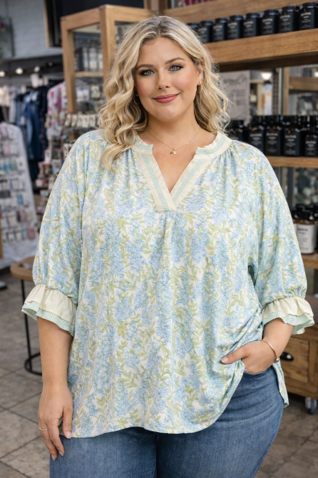 The Spring Burst V-Neck Top