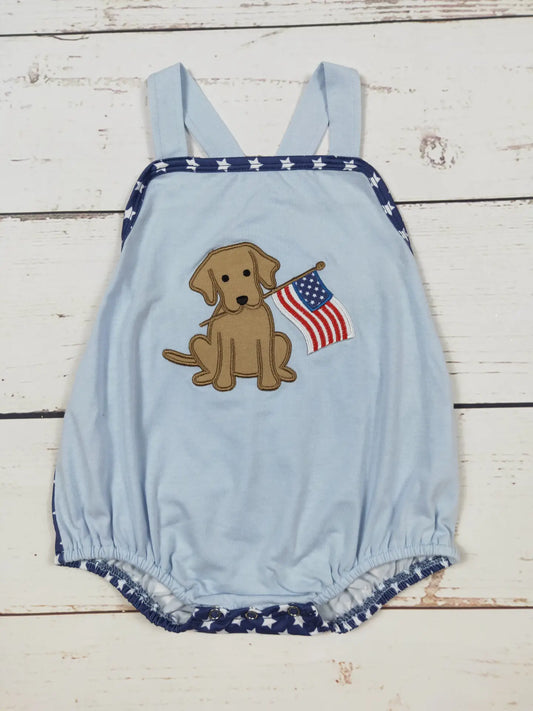 Baby Dog Patriotic Bubble