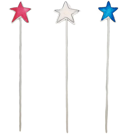 Watercolor Red, White & Blue Stars