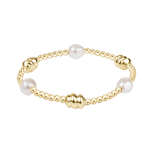 Admire Gold & Admire Pearl 3mm Gold Bracelet