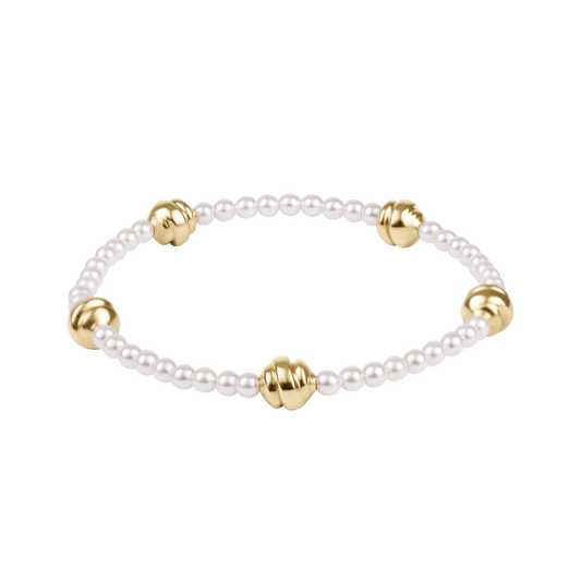 Admire Small Gold 3mm Pearl Bracelet