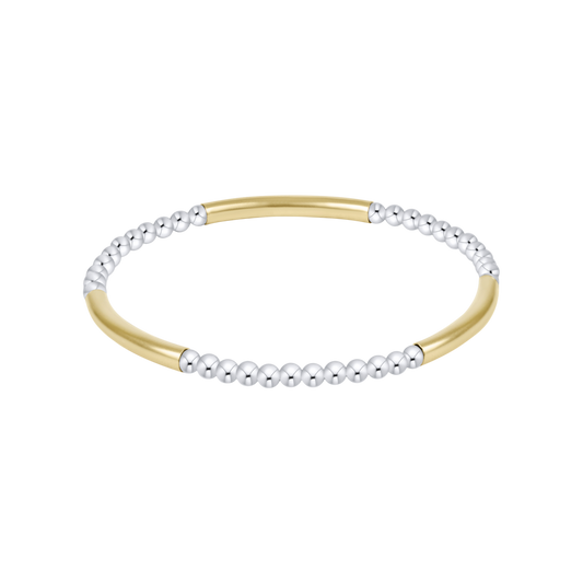 Bliss Bar Pattern Mixed Metal 3mm Bracelet