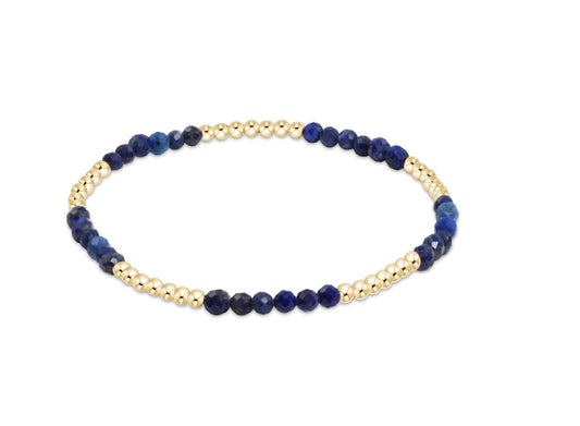 Blissful Pattern 2.5mm Bead Bracelet - Lapis