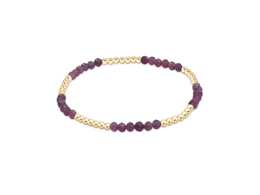 Blissful Pattern 2.5mm Bead Bracelet - Ruby