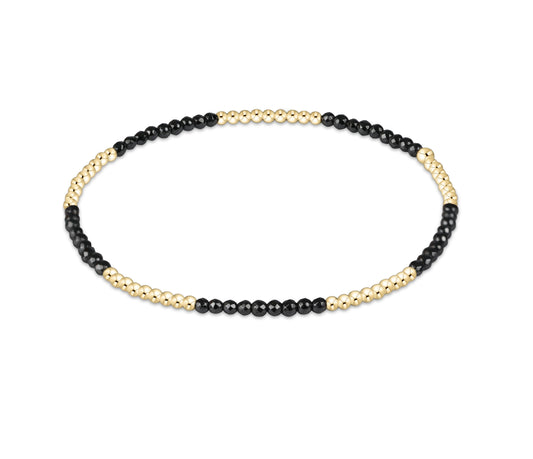 Blissful Pattern 2mm Bead Bracelet - Faceted Hemat