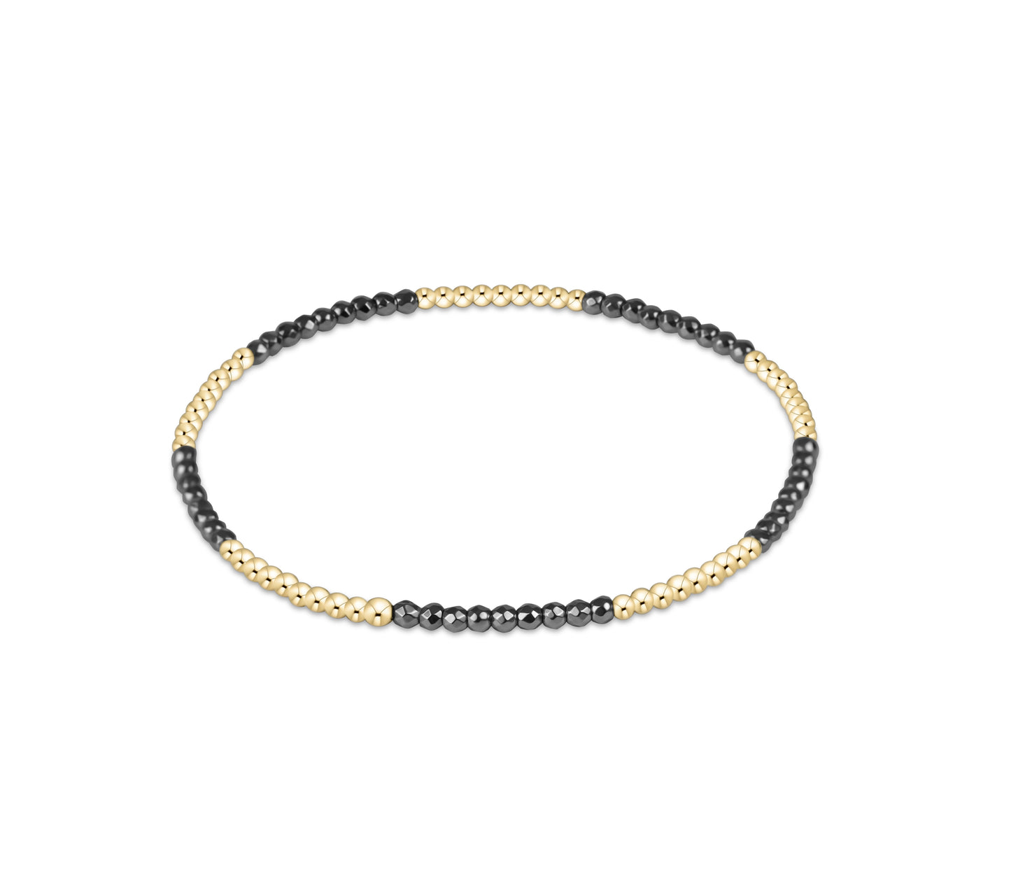 Blissful Pattern 2mm Bead Bracelet - Silver Facete