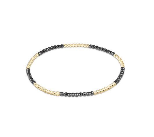 Blissful Pattern 2mm Bead Bracelet - Silver Facete