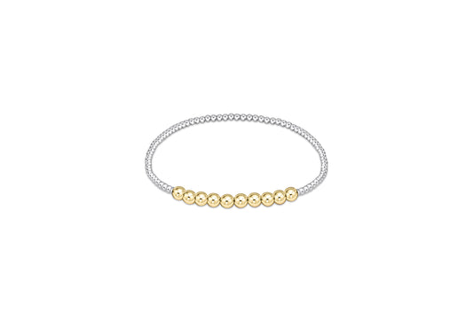 Classic Beaded Bliss 2mm Bead Bracelet - 4mm- Mixed Metal