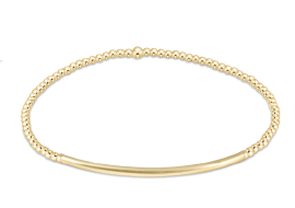 Classic Gold 2mm Bead Bracelet - Bliss Bar Gold