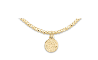 Classic Gold 2mm Bracelet - Blessing Small Gold Disc.