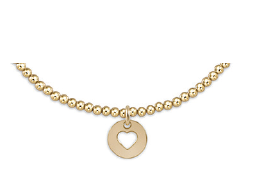 Classic Gold 2mm Bracelet - Love Small Gold Disc.