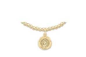 Classic Gold 3mm Bracelet - Protection Gold Disc.