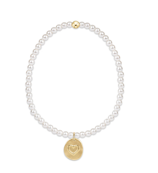 Classic Pearl 3mm Bracelet - Inspire Love Small Gold.