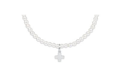 Classic Pearl 3mm Bracelet - Signature Cross Sterling Charm