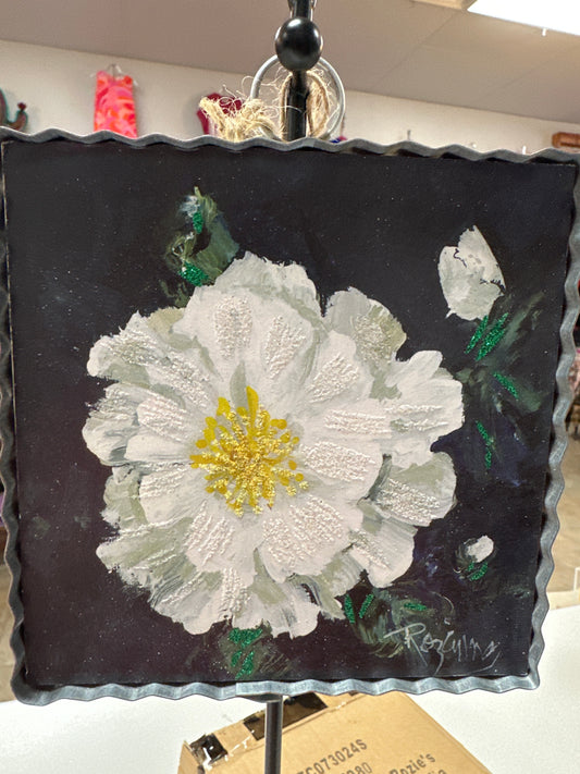 Mini Rozie’s white camellia